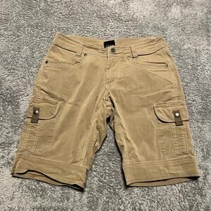 KUHL Shorts Womens 2 Splash 11" Performance Cargo Hiking Tan Patina